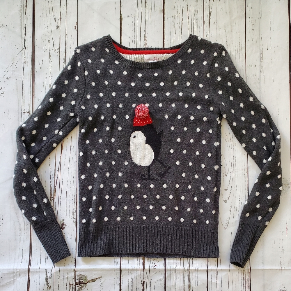 Penguin polka dot holiday sweater